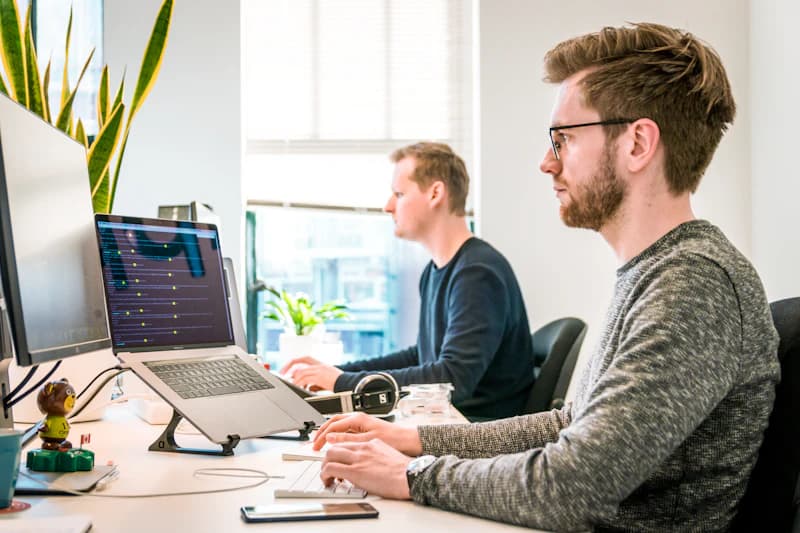 A candidate completing an AI screening assessment